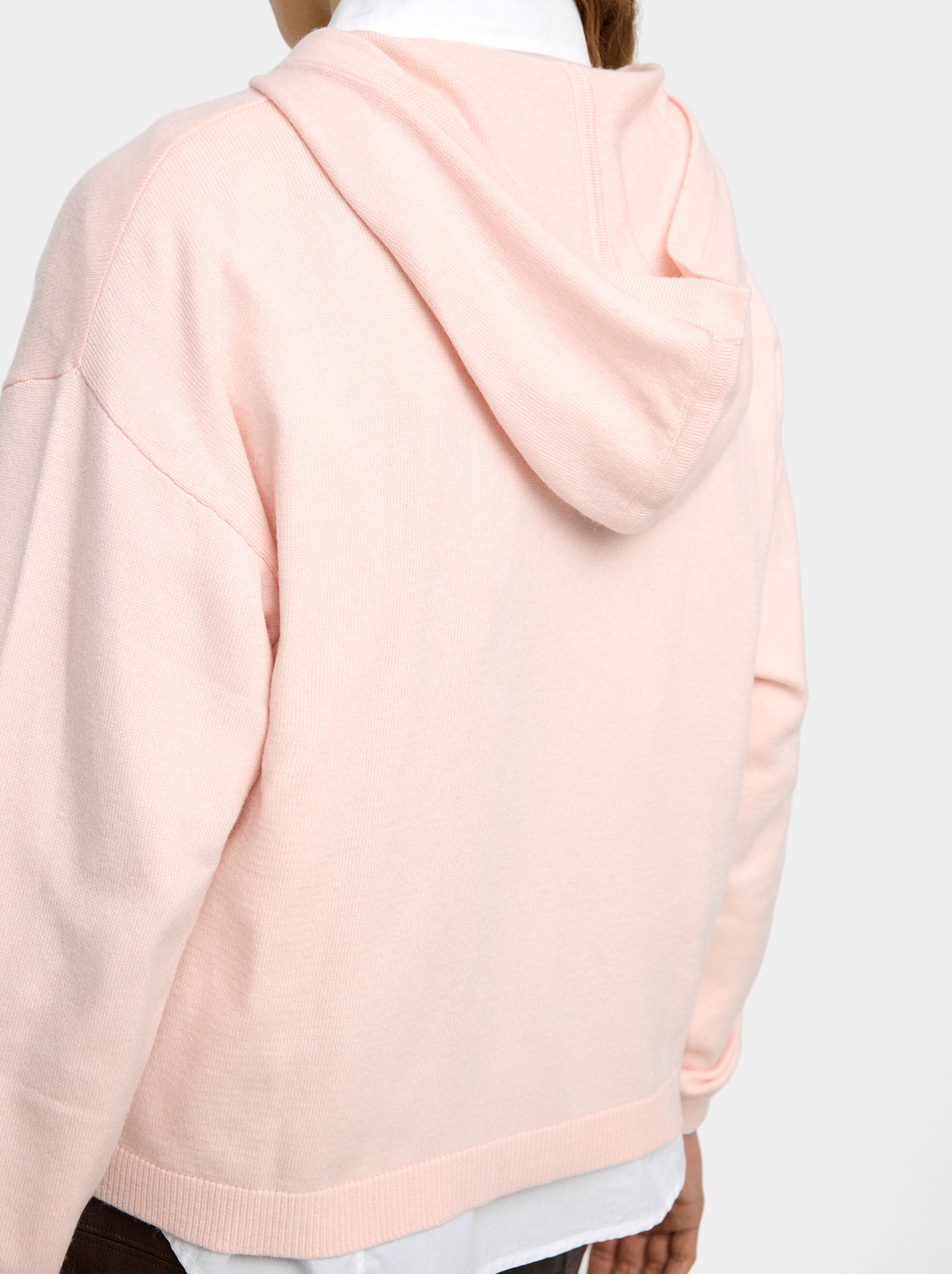 Cardigan de punto con capucha