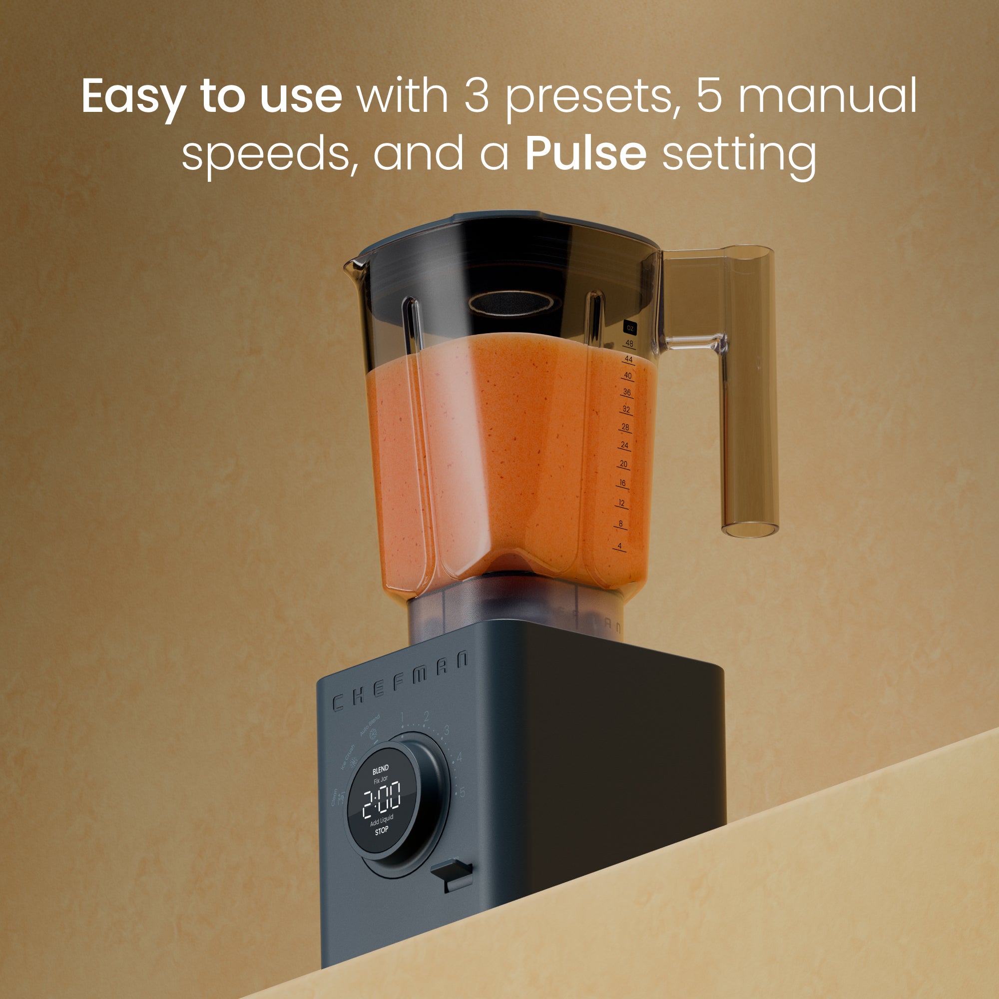 Obliterator 48oz Full-Size Power Blender — 1380W, Auto Blend, Travel Jar