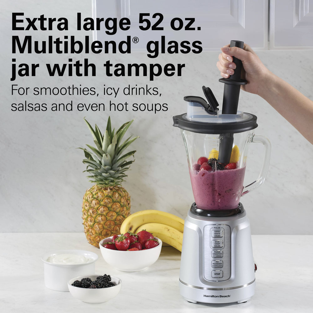 Hamilton Beach PowerBlend Duo Blender — 825W, 52oz Glass Jar