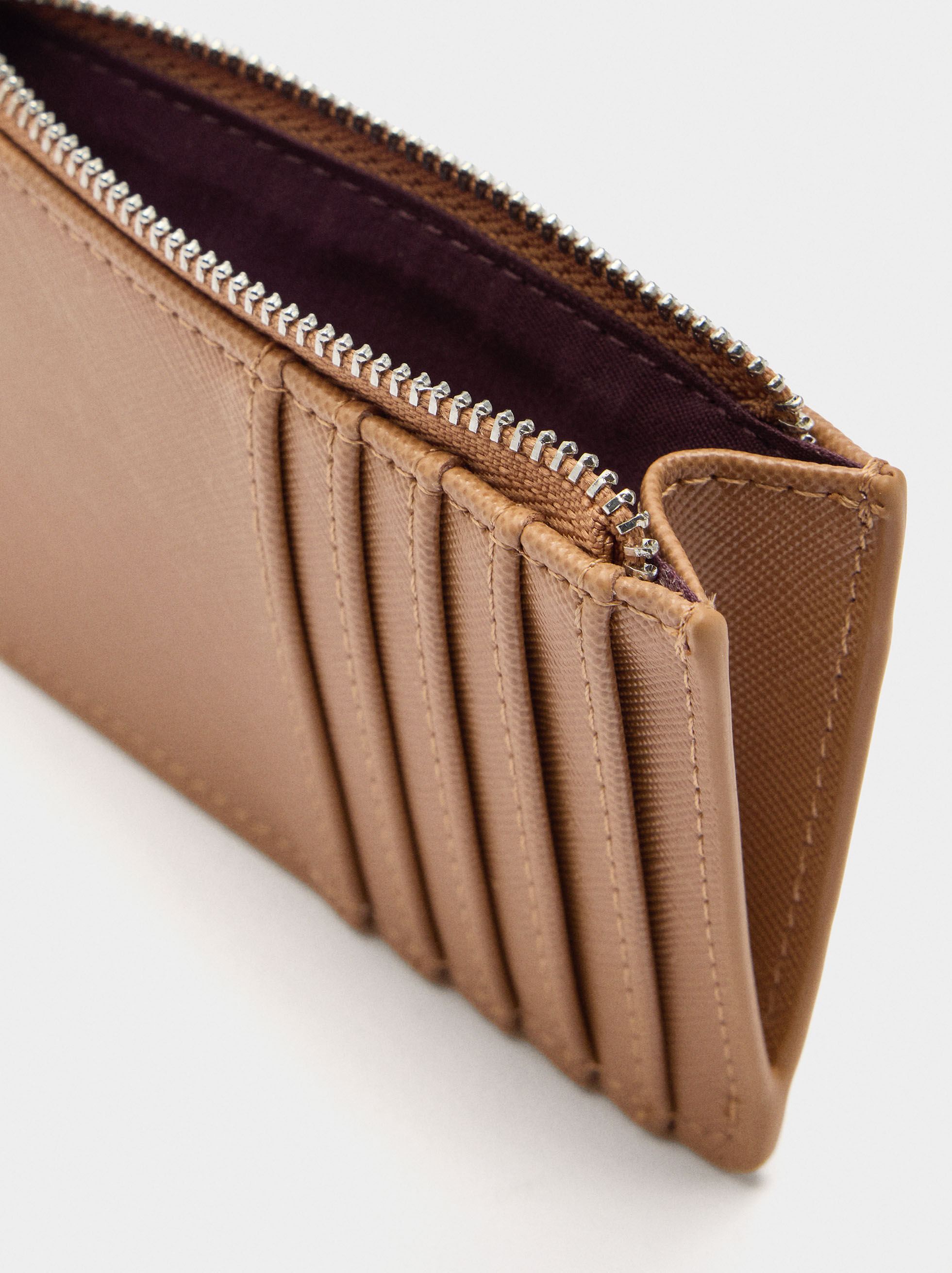 Porta tarjetas básico con textura