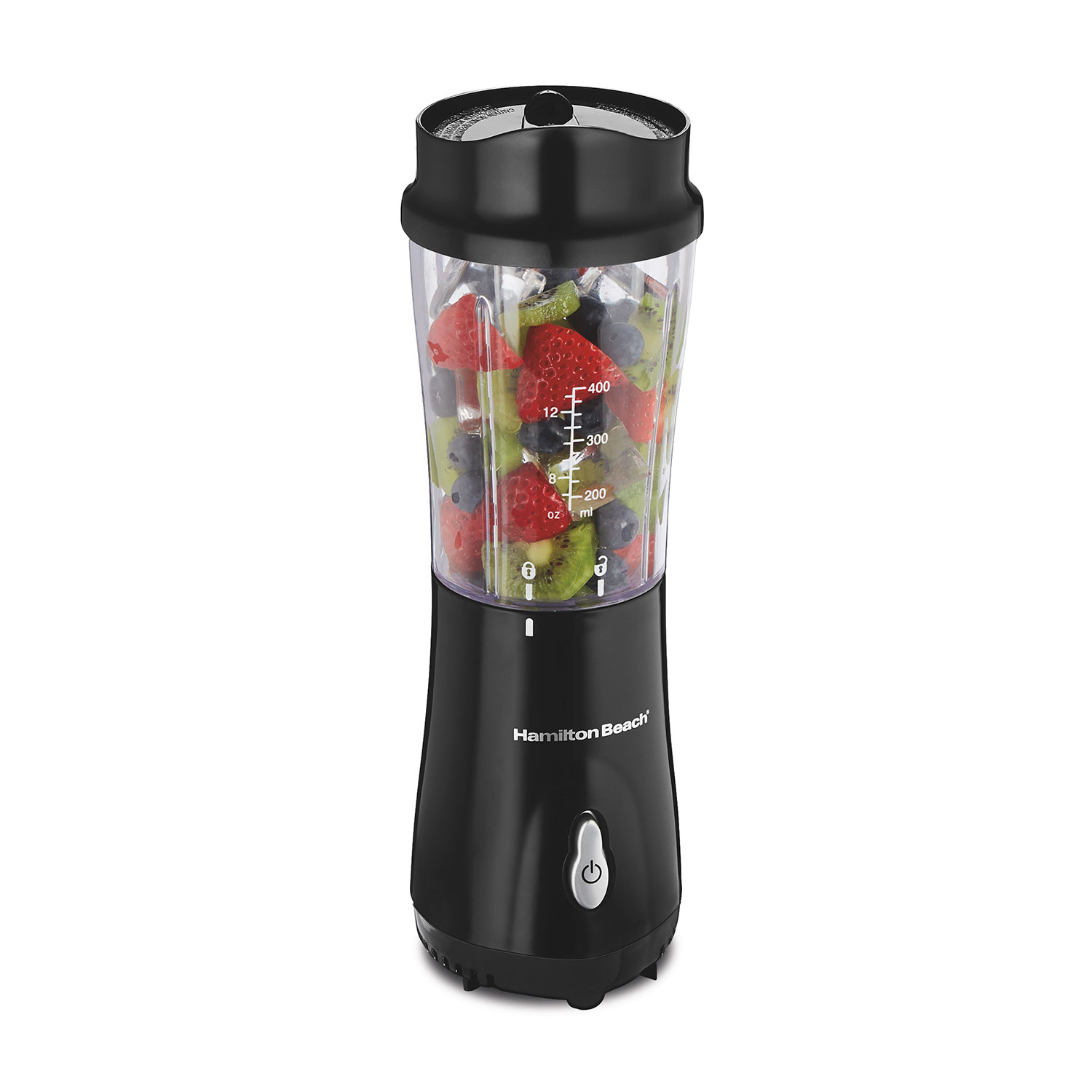 Hamilton Beach Personal Creations Blender with Travel Lid — 14oz, Stainless Steel Blades